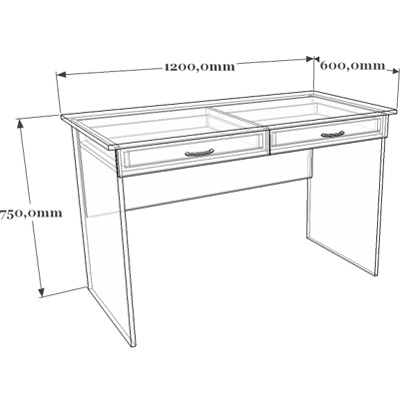 Схема стола письменного 01-002