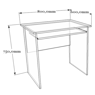Схема стола компьютерного 03-001
