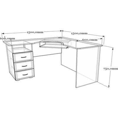 Схема стола компьютерного 03-006