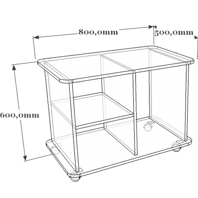 Схема стола журнального 04-002