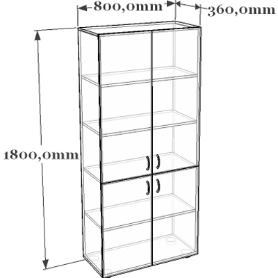Схема шкафа для документов 11-004