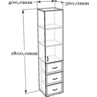 Схема шкафа для документов 11-020