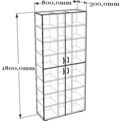 Схема шкафа картотечного 13-004