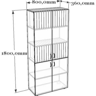 Схема шкафа для журналов 18-002