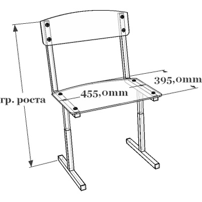 Схема стула ученического 18-007