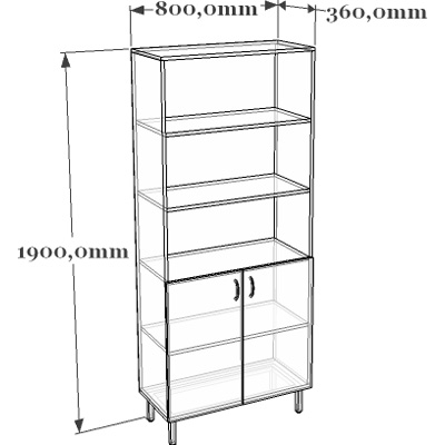 Схема шкафа лабораторного 23-005