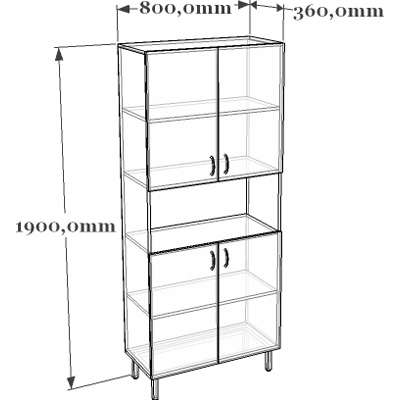 Схема шкафа лабораторного 23-007