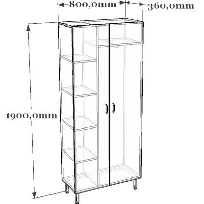 Схема шкафа лабораторного 23-009